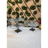 SEÇKİNEV Seçkinev Super Trio 3 Parça Masa Ikramlık Sunum Tabağı Set (Gold-Gümüş-Esktime) - Metalik