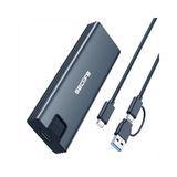 Seclife Type-C USB 3.2 M.2 PCIe NVMe SSD Kutusu, Alüminyum, 106.6x32.4x9.6mm, 2230/2242/2260/2280 M.2 Uyumlu, 1TB Kapasite