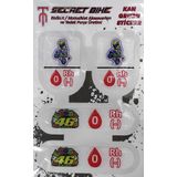 Secret Bike Mavi Motosiklet Ve Kask Kan Grubu Sticker 0 Rh (-) Negatif