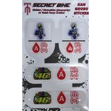 Secret Bike Mavi Motosiklet Ve Kask Kan Grubu Sticker A Rh (+) Pozitif