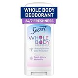 Secret Kadınlar için Tüm Vücut Deodorant Çubuğu, Leylak ve Nilüfer Kokusu, Alüminyum İçermeyen Deodorant Çubuk, 72 HR Koku Koruması, 68 g