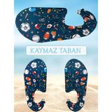 Secret Moda Kaydırmaz Renkli Desenli Tabanlı Dayanıklı Güçlendirilmiş Plaj Deniz Havuz Ayakkabısı 21 23 Numara - 22 - 23