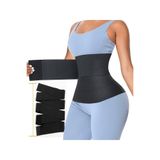 Secret Moda Waist Trainer Inceltici Şekillendirici Sarma Bel Korsesi, Siyah, Tek Ebat