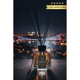 Secret of Love Yeditepe Premium Çubuklu Oda Kokusu 120 ml – Uzun Kalıcı, Misk & Sedir Notaları - Boğaz Gecesi Esintisi - Şeffaf - Beyaz - 8 CM