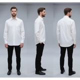 Secret Touch Erkek Geniş Kalıp Klasik Uzun Kollu Poplin Gömlek - XL - Beyaz