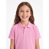 Secret Touch Kız Erkek Çocuk %100 Pamuk Lakos Kısa Kollu Polo Yaka Okul Tişörtü - 12 - 13 Yaş - Pembe