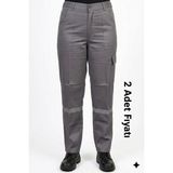 Secura İş Güvenliği Kışlık Iş Pantolonu 7*7 Gabardin %100 Pamuklu Unisex 2 Adet Fiyatıdır - Gri - 3XL