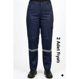 Secura İş Güvenliği Kışlık Iş Pantolonu 7*7 Gabardin %100 Pamuklu Unisex 2 Adet Fiyatıdır - Lacivert - 3XL