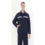 Secura İş Güvenliği Kışlık Mont Gabardin 7x7 Içi Kapitone Elyaflı %100 Pamuklu Kumaş Kaynak-Montaja Uygun - Lacivert - 4XL