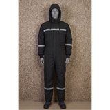 Secura İş Güvenliği Soğuk Hava Tulumu Reflektörlü -15-20 Dereceye Dayanıklı - Siyah - 4XL