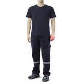 Secura İş Güvenliği Yazlık Takım B.yaka K.kol Penye Cepli 16X12 Gabardin Pantolon %100 Pamuklu - Lacivert - 5XL