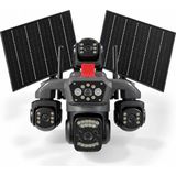 Secuzi 3 Manuel 1 Hareketli Kameralı 2MP 4G Solar Panel / Güneş Enerjili Akıllı Güvenlik Kamerası - E-SIM , Fiziki SIM Uygun - Sirenli - 180 GB SIM Kart Hediye!