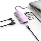 Secuzi 9in1 Rose Gold Type-C Docking Station-Hub / Macbook Pro-Air Uyumlu / SD-Micro SD / 2x USB 3.0 / 1x USB 2.0 / 1x HDMI 2.0 / 1x PD100W Hızlı Şarj / 1x Type-C 3.0 / 1x GB Ethernet