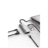 SECUZİ 9in1 Type-C Gri Docking Station Macbook/SD-Micro SD/2xUSB3.0/USB2.0/HDMI/PD100W/Type-C/GB Ethernet