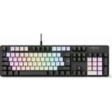 Secuzi LIG Noker RGB Mekanik Türkçe Kablolu Oyuncu Klavyesi I Blue Switch I N-Key Rollover I Anti-Ghosting - Siyah - Beyaz