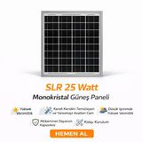 Sed SLR 25 Watt Monokristal Güneş Paneli