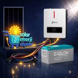 Sed Solar Enerji Deposu 4000W Jel Akülü Güneş Enerjisi Paketi - YOK