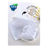 Seda Home Art 12'li %100 Pamuk 30x30 El-Yüz-Traş-Bebek Havlusu , Doğal Pamuk , Otel ve Ev Kullanımına Uygun