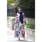 Seda Tiryaki Zambak Elbise - Seda Tiryaki - Mavi - Renkli - 2