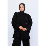 sedadenizstore DUBAİ SİYAH ŞIK TESETTÜR İKİLİ TAKIM