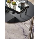 Sedaş Living Units 70 cm Yuvarlak Orta Siyah Temperli Cam Gümüş Ayaklı Orta Sehpa Sedaş-Lıvıng-Unıts-Sehpa-Orta - SİYAH