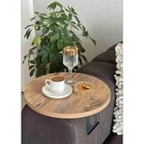 Sedaş Living Units Yan Sehpa Koltuk Yanı Sehpa Kola Monteli Ayarlanabilir Tepsi 31 cm Genişlik Dekoratif Modern Tepsi - Atlantik Çam
