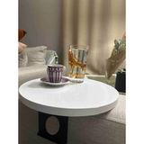 Sedaş Living Units Yan Sehpa Koltuk Yanı Sehpa Kola Monteli Ayarlanabilir Tepsi 31 cm Genişlik Dekoratif Modern Tepsi - Beyaz