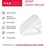 Sedef 0337 Üstten Sıkmalı Yavaş Kapanır Klozet Kapağı - Beyaz