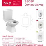 Sedef Amörtisörlü Klozet Kapağı - Beyaz