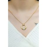 Sedef Mineli Bulgari Kolye 14 Ayar A057513