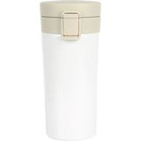 Sedef Silver Çelik Termos Bardak 380 ml Thermos Mug Kupa Araç Termos Coffee Cup SDF522 Tea Cups - Beyaz