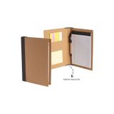 Sedef Silver Geri Dönüşümlü Notluk Seti - Renkli Yapışkanlı Not Kağıtları ve Beyaz Not Defteri 25X12,5 cm
