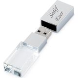 Sedef Silver Isme Kişiye Özel Hediyelik 32 GB Metal Kutulu Kristal USB Bellek - Gümüş