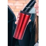 Sedef Silver Kırmızı Renk Çelik Termos Bardak 500 Ml Thermos Mug Kupa Çay Kahve Araç Termos Coffee Cup Tea Cups