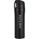 Sedef Silver Kişiye Özel Isim Yazılabilir Hediyelik Isimli 400 ml Paslanmaz Çelik Termos Bardak Mug Kahve Çay Ki - Siyah
