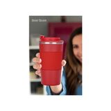 Sedef Silver Kişiye Özel Isim Yazılabilir Hediyelik Isimli 500 ml Paslanmaz Çelik Termos Bardak Mug - Kırmızı