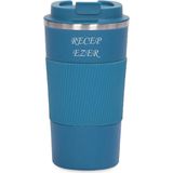 Sedef Silver Kişiye Özel Isim Yazılabilir Hediyelik Isimli 500 ml Paslanmaz Çelik Termos Bardak Mug - Mavi
