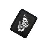 Sedef Silver Rock And Roll Kurukafa Figürlü Mat Metal Sigara Tabakası