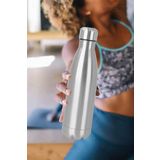 Sedef Silver Şişe Şeklinde Çift Katman El Yakmaz 500 Ml Şişe Tipi Çelik Termos