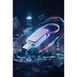 Sedef Silver Telefona Uyumlu Takılan Otg Çift Girişli Taraflı Anahtarlık Halkalı Type-C 32 GB USB Flash Bellek - Gümüş