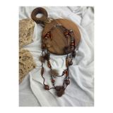 SEDEF TAKI Taşlı tasarım harfli Charm kolye