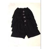 Sedef Yıldızı Erkek Düğmeli Penye Boxer 1094 - 6 Adet - M - Siyah