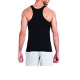 Sedef Yıldızı Siyah Pamuklu Spor Rambo İç Giyim Erkek Atlet