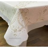 sedefli lüks işleme çiçek desen kalın dökümlü orjinal dikdörtgen pvc muşamba masa örtüsü (120 x 150)