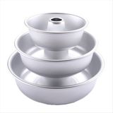 Sedipiitous 3pcs 6/7/9 Inç Melek Yemek Kek Pan Griddle Kek Tavaları Pişirme Tavuk Tüp Tüp Tatlı Kalıp Donut Kalıp (Yurt Dışından) - Açık Beyaz