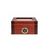 Sedir Ağacı Kahverengi Camlı Humidor Puro Kutusu rd66khv