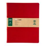 Sedir Defter Söğüt Serisi Kırmızı 18,5x23,5 cm Düz Defter