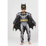 Sedirli Batman Kaslı Çocuk Kostümü Siyah Pelerinli Maskeli Süper Kahraman Kaslı Kostümü - Renkli - 3 - 4 Yaş