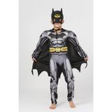 Sedirli Batman Kaslı Çocuk Siyah Pelerinli Maskeli Yarasa Adam Kaslı Kostümü - 3 - 4 Yaş - Renkli
