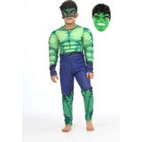Sedirli Hulk Kostümü Kaslı 2 Maskeli Hulk Çocuk Kostümü Maskeli Kaslı Parti Özel Gün Kıyafeti - 9 - 10 Yaş - Renkli